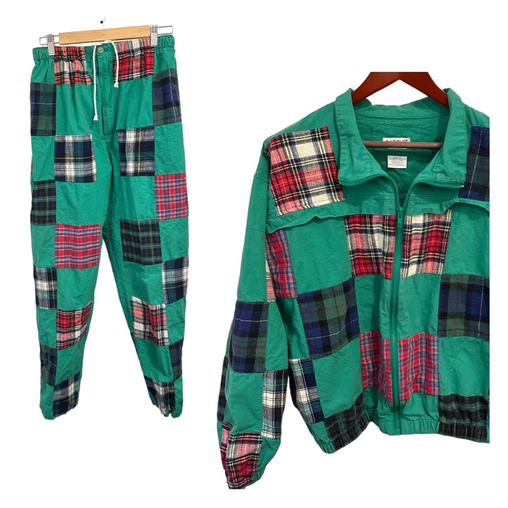 Vintage Patchit Plaid 2 Piece XL